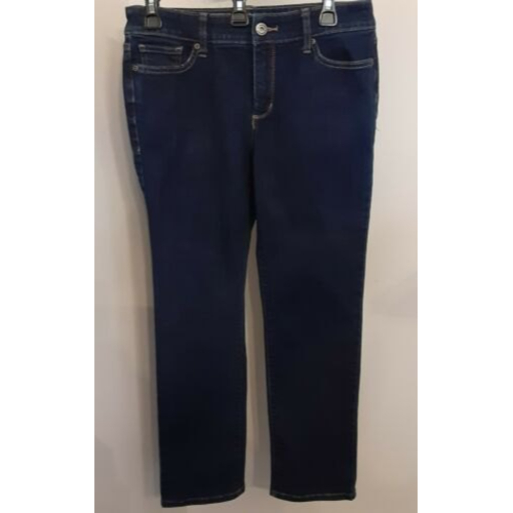 St Johns Bay Women's Size 6 Straight Leg Denim Blue Jeans Cotton Blend 30W-26L
